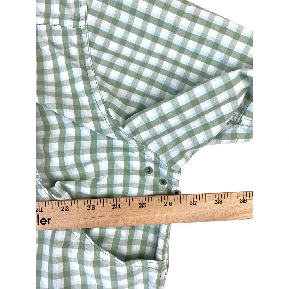 DUCK CAMP Mens Lightweight Short Sleeve Hunting Shirt 2XL Green Vented Nylon Zip - Picture 12 of 16